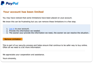 paypal phising example image